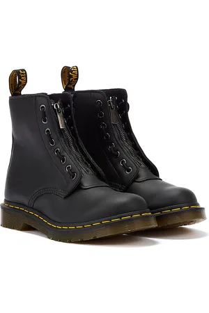 Dr. Martens 1460 Bottes Noires À Fermeture Éclair Avant Pascal