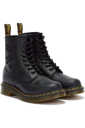Dr. Martens 1460 Vonda Mono Floral Softy Bottes Noires Pour Femmes
