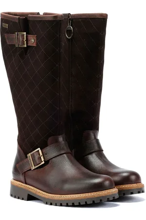 Barbour Willow Tall Bottes En Daim Pour Femmes