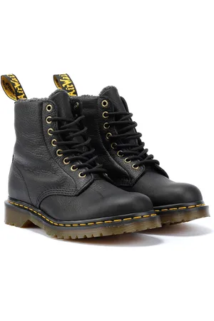 Dr. Martens 1460 Wl Grizzly Bottes Noires En Cuir