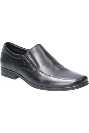 Hush Puppies Billy Chaussures Noires Pour Hommes En Cuir À Enfiler