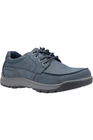 Hush Puppies Tucker Chaussures En Daim Bleu À Lacets Pour Hommes