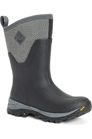 Muck Arctic Ice Mid Agat Bottes En Caoutchouc Géométriques Noires/Grises