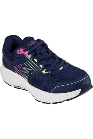 Skechers Go Run Consistent 2.0 Advantage Baskets En Cuir Pour Femmes, Bleu /Multicolore