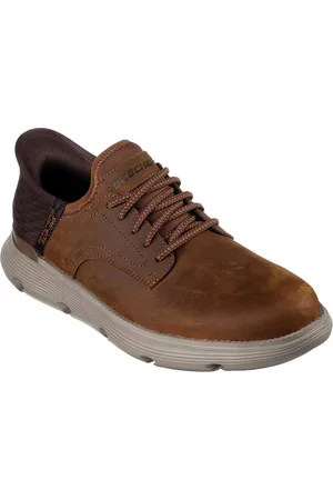 Skechers Garza Gervin Chaussures À Lacets Pour Homme En Cuir