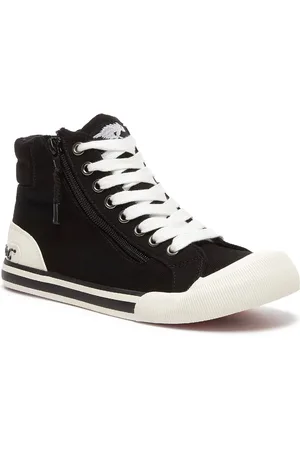 Rocket Dog Jazzin Hi Baskets De Sport En Coton Pour Femme, Noires