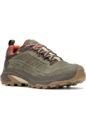 Merrell Moab Speed 2 Baskets En Cuir Pour Hommes, Vertes