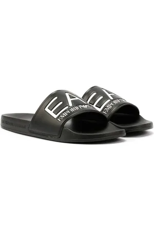 EA7 Water Sports Slide Pvc Sandales Noires Pour Hommes