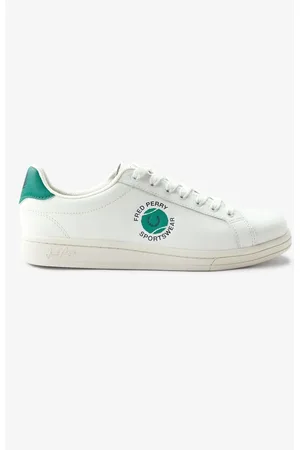Fred Perry Tennis Cupsole Baskets Blanches En Cuir Pour Hommes