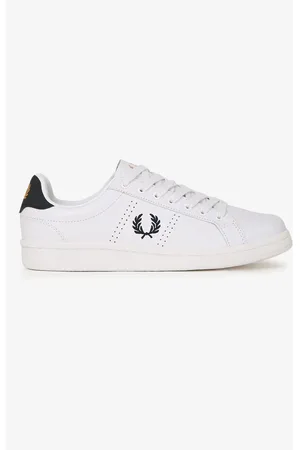 Fred Perry Cupsole Baskets Blanches En Cuir Pour Hommes