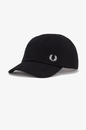 Fred Perry Pique Classic Coton Casquettes Noire/Blanche