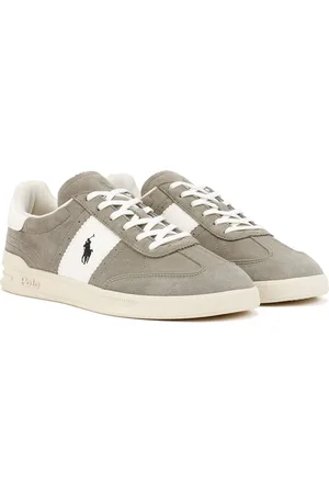Ralph Lauren Heritage Aera Baskets Grises En Suède