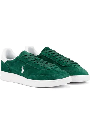 Ralph Lauren Bedford Baskets Vertes En Suède