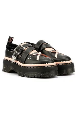Dr. Martens Kemsley Athena Chaussures Noires Pour Femmes En Cuir