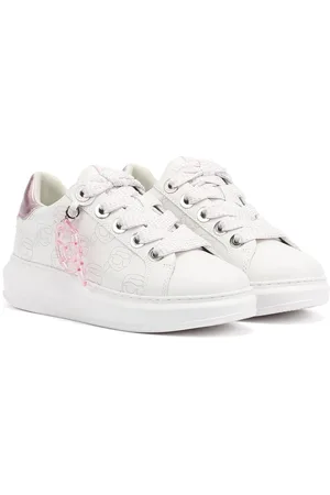 Karl Lagerfeld Kapri Nft Plexi Pendant Baskets Blanches En Cuir Pour Femmes
