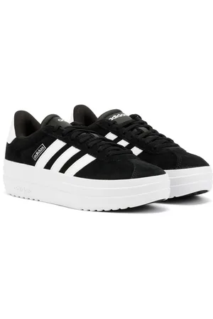 adidas Vl Court Bold Baskets Noires En Cuir Pour Femmes