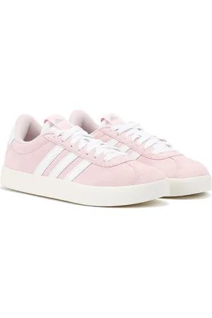 adidas Vl Court 3.0 Baskets Roses En Cuir Pour Femmes