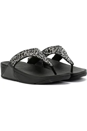 FitFlop Lulu Crystal Mix Sandales Noires Pour Femmes
