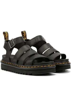 Dr. Martens Blaire Athena Sandales Noires Pour Femmes En Cuir