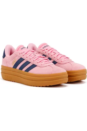 adidas Vl Court Bold Baskets Roses En Cuir Pour Femmes