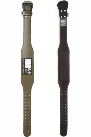 Gorilla Wear Ceinture de levage en cuir rembourré 4"