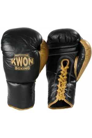 Kwon Professional Boxing Gants de boxe en cuir à lacets