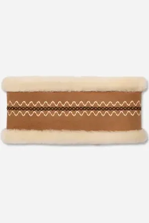 UGG Bandeau brodé Atherson in Brown, Taille O/S, Shearling