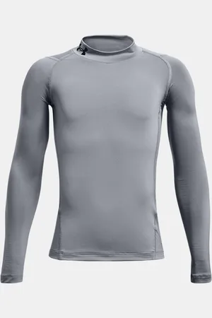 Under Armour Baselayer à col montant et manches longues HeatGear® pour garçon Acier