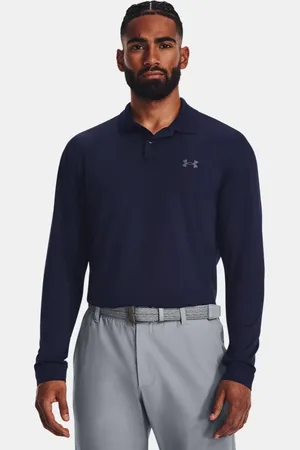 Under Armour Polo à manches longues Matchplay pour homme Midnight Marine