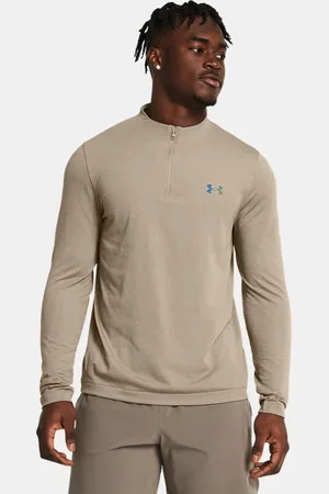 Under Armour Haut ¼ zip Vanish Elite Seamless pour homme Timberwolf Taupe