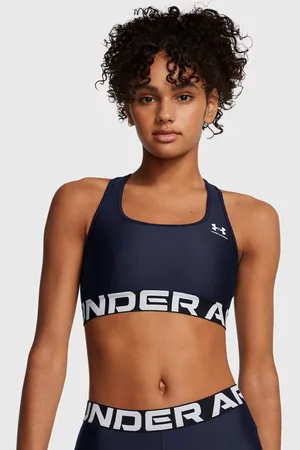 Under Armour Brassière de sport HeatGear® Armour Mid Branded pour femme Midnight Marine