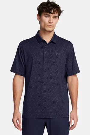 Under Armour Polo Playoff 3.0 Check Jacqrd pour homme Midnight Marine