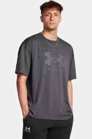Under Armour Haut à manches courtes oversize griffé Heavyweight pour homme Castlerock