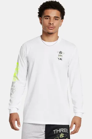Under Armour Haut à manches longues Curry Verbiage Heavyweight pour homme