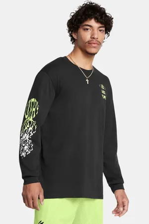 Under Armour Haut à manches longues Curry Verbiage Heavyweight pour homme