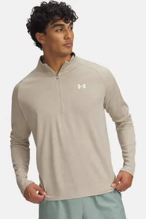 Under Armour Haut ½ zip texturé Tech™ pour homme City Khaki