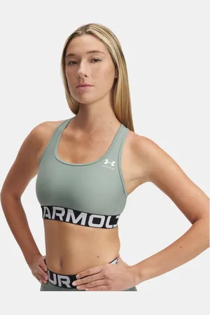 Under Armour Brassière de sport HeatGear® Armour Mid Branded pour femme Silica