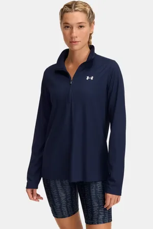 Under Armour Haut ½ zip Tech™ Rib pour femme Midnight Marine