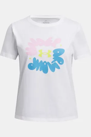 Under Armour Haut à manches courtes Bubble Wordmark pour fille