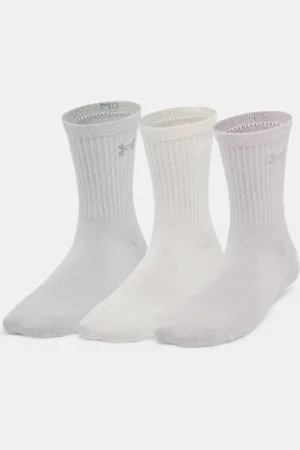 Under Armour Chaussettes mi-hautes Essential pour femme (lot de 3) Matter
