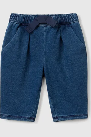 Benetton Pantalon À Cordon De Serrage Effet Denim
