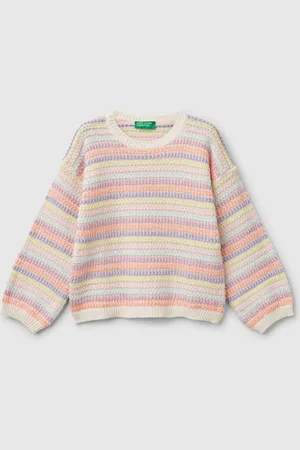 Benetton Pull Rayé Multicolore