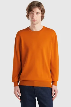 Benetton Pull 100 % Coton À Col Rond