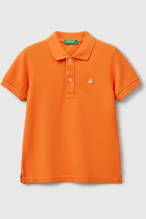 Benetton Polo À Manches Courtes En Pur Coton