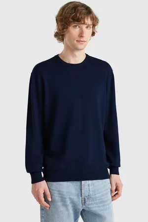 Benetton Pull 100 % Coton À Col Rond