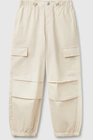Benetton Pantalon Cargo En Coton Stretch