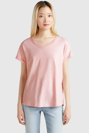 Benetton T-shirt À Manches Courtes En Coton Léger
