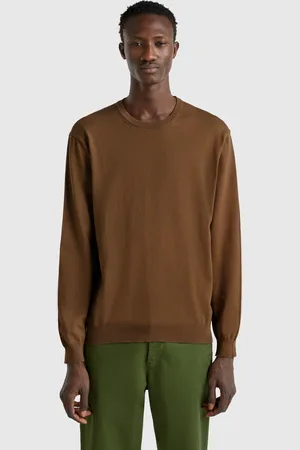 Benetton Pull 100 % Coton À Col Rond