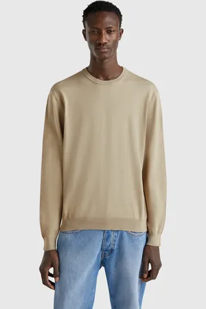 Benetton Pull 100 % Coton À Col Rond