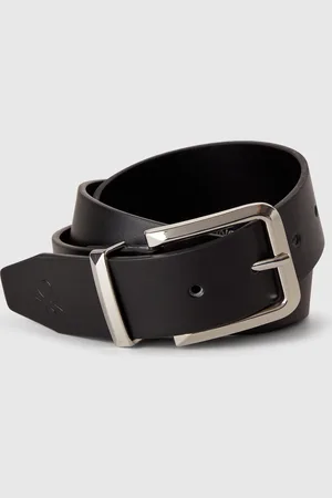 Benetton Ceinture Noire En Tissu Enduit